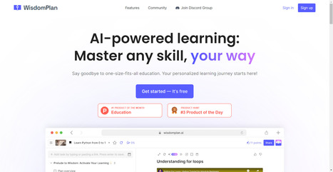 WisdomPlan: Your AI-Powered Learning Companion | Time to Learn | Scoop.it