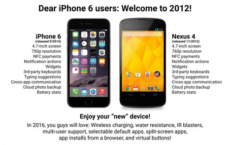 {niKo[piK]} - L’iPhone 6 de 2014 comparé au Nexus 4 de 2012… | Mon mobile et moi | Scoop.it