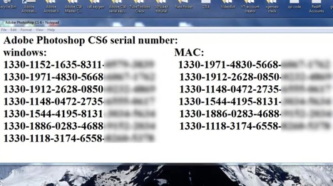 Adobe Photoshop Cs6 Extended Serial Number Is H