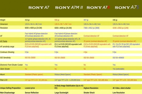 Sony Alpha A7 Family – Which One To Choose? A7 (ILCE-7) vs A7M II (ILCE-7M II) vs A7r (ILCE-7R) vs A7s (ILCE-7s). | Viktor's photo blog | Mirrorless Cameras | Scoop.it