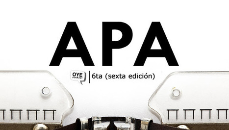 Normas APA 2019 - Sexta edición (Descargar PDF) | Education 2.0 & 3.0 | Scoop.it