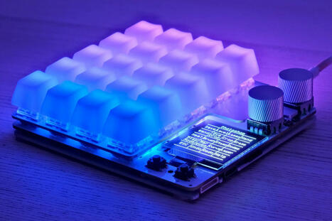 DuckyPad Pro 20-key ESP32-S3 macropad supports ...
