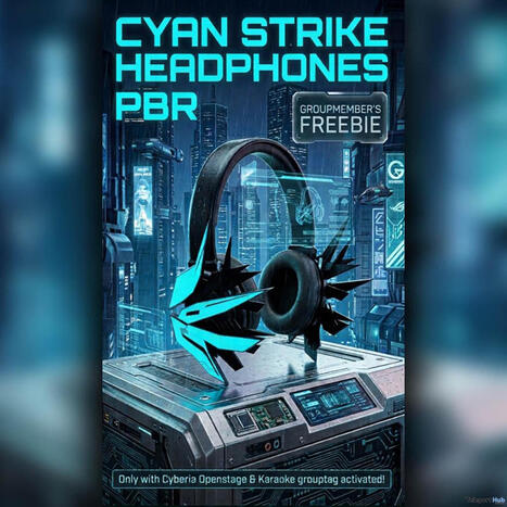 Cyan Strike Headphones PBR October 2026 Group Gift by Cyberia | Teleport Hub - Second Life Freebies | Second Life Freebies | Scoop.it