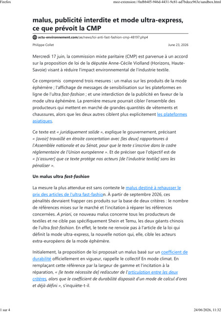 ACTU_20260624_Loi anti fast-fashion 1-2 parlementaires et gouvernement s'allient contre Shein.pdf | "Sur mesure" : l'actualit&eacute; du cabinet | Scoop.it