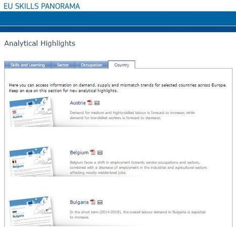 Skills in countries: new series of analytical highlights available on the EU Skills Panorama | Cedefop | 21st Century Learning and Teaching | Scoop.it