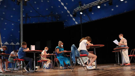 Sabl&eacute;-sur-Sarthe.&nbsp;Le chapiteau d&rsquo;Houlala transform&eacute; en salle de classe le temps d&rsquo;un apr&egrave;s-midi | L'actualit&eacute; des quartiers politique de la ville de Bretagne et Pays de la Loire | Scoop.it