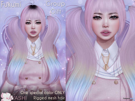 Fukumi Hair February 2023 Group Gift by Ayashi | Teleport Hub - Second Life Freebies | Second Life Freebies | Scoop.it