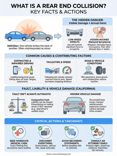 What Is a Rear End Collision? Causes, Fault, and Injuries &mdash; California Accident Attorneys Blog &mdash; March 24, 2026 | California Car Accident and Injury Attorney News | Scoop.it