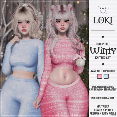 Winty Knitted Set Group Gift by Loki | Teleport Hub - Second Life Freebies | Second Life Freebies | Scoop.it