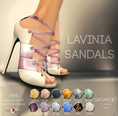 Lavinia Sandals Gacha Group Gift by Pure Poison | Teleport Hub - Second Life Freebies | Teleport Hub | Scoop.it