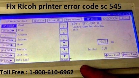 Dial 1 800 610 6962 How To Fix Ricoh Printer E