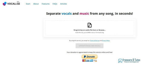Vocali.se : un nouvel outil gratuit pour séparer les voix et la musique de n'importe quelle chanson | Pédagogie & Technologie | Scoop.it