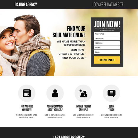 CPA dating landing page