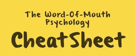 The Word-of-Mouth Psychology Cheat Sheet | Public Relations & Social Marketing Insight | Scoop.it