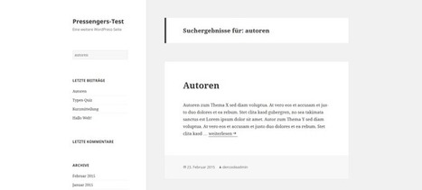 Beiträge aus der WordPress-Suche ausschließen - Pressengers | Wordpress-Webdesign | Scoop.it