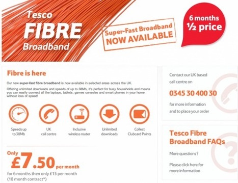 British Supermarket Chain Tesco to Provide Unlimited Fiber Broadband for $12.50 a Month | Stop the Cap! | @The Convergence of ICT, the Environment, Climate Change, EV and HEV Transportation & Distributed Renewable Energy | Scoop.it