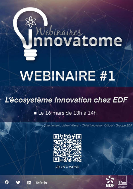 Webinaire pour découvrir l'écosystème de l'innovation chez EDF | Actu Orientation, Métier, Informations | Scoop.it