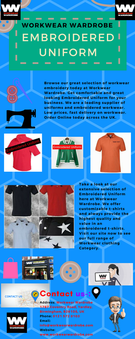 embroidered workwear online