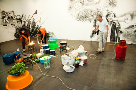 Rirkrit Tiravanija's cooking and demonstration drawing | Art Installations, Sculpture, Contemporary Art | Scoop.it