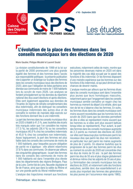 L’évolution de la place des femmes dans les conseils municipaux lors des élections de 2020 | Veille juridique du CDG13 | Scoop.it