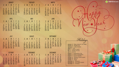 New Year Calendar 2014 | Maxabout SMS & Greetings | Scoop.it