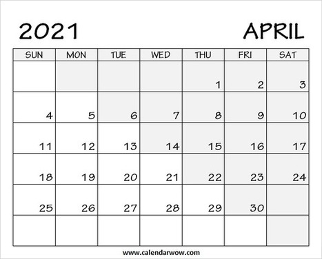 apr 2021 calendar Print Blank April 2021 Calendar With Notes apr 2021 calendar