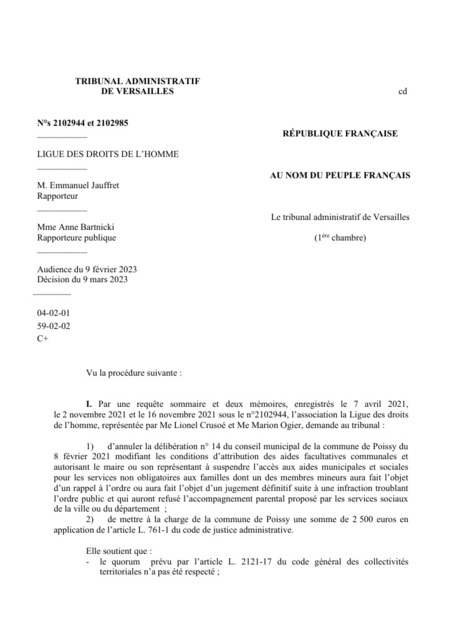 Le maire ne pouvait suspendre l'accès aux aides sociales aux familles des mineurs délinquants : les éléments constitutifs des infractions doivent être définis de façon précise et complète | Veille juridique du CDG13 | Scoop.it