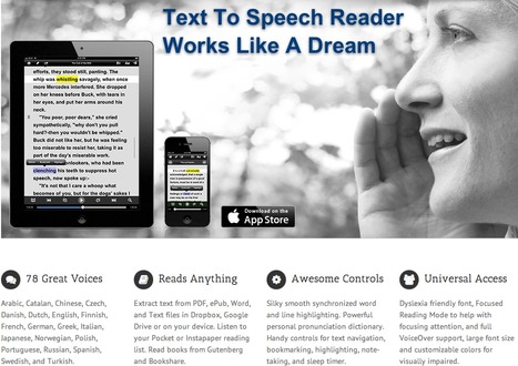 Voice Dream: Text To Speech App | Android and iPad apps for language teachers | Scoop.it