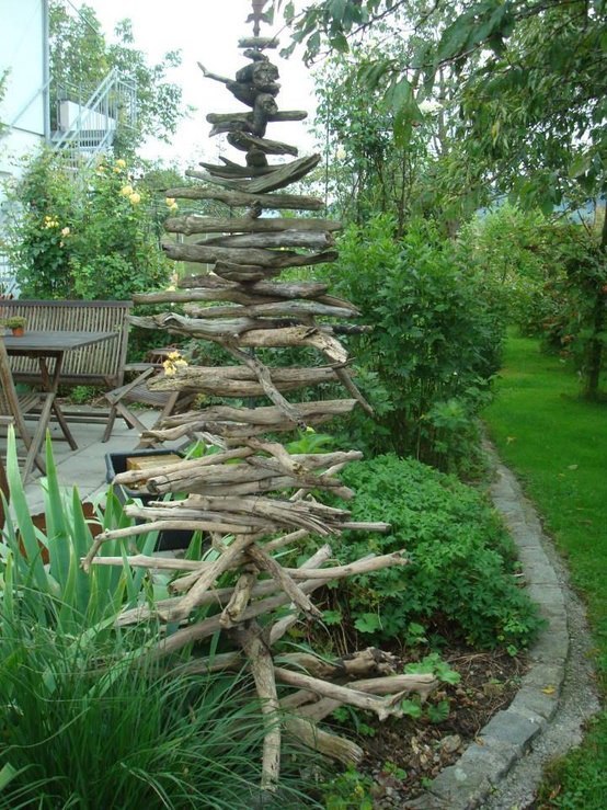 Driftwood Christmas Tree Upcycled Garden Styl...