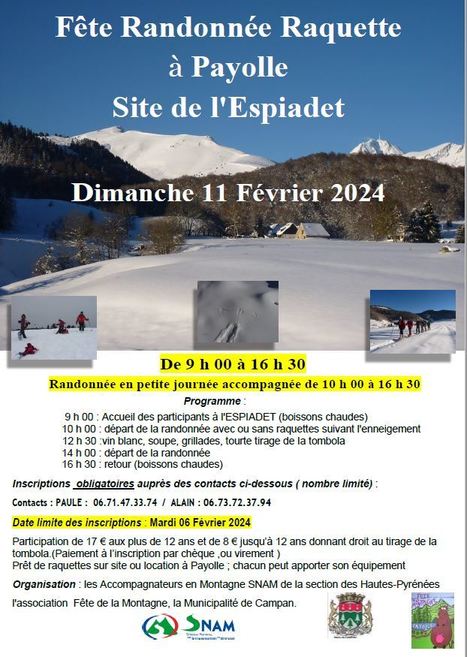 La Fête de la raquette prévue à Payolle le 11 février est reportée | Vallées d'Aure & Louron - Pyrénées | Scoop.it