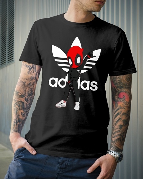 deadpool adidas t shirt