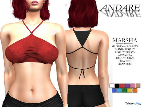 Marsha Leather Top Fatpack July 2021 Group Gift by ANDARE | Teleport Hub - Second Life Freebies | Second Life Freebies | Scoop.it