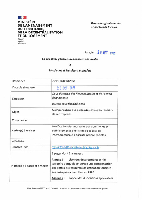 Compensation des pertes de cotisation foncière des entreprises | Veille juridique du CDG13 | Scoop.it