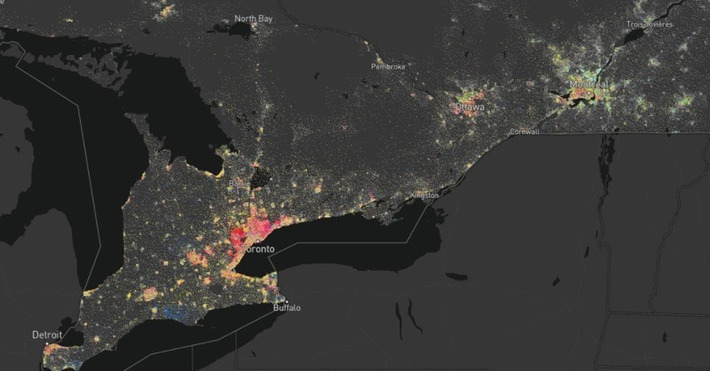 Interactive map shows where your neighbours were born - Où sont nés vos voisins? #Canada #BigData @LeDevoir | WHY IT MATTERS: Digital Transformation | Scoop.it