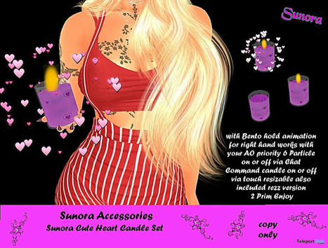Cute Heart Candle Set March 2022 Group Gift by Sunora | Teleport Hub - Second Life Freebies | Teleport Hub | Scoop.it