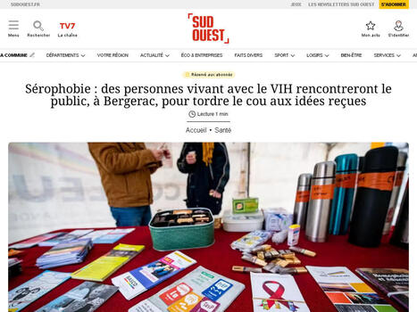 S&eacute;rophobie&nbsp;: des personnes vivant avec le VIH rencontreront le public, &agrave; Bergerac, pour tordre le cou aux id&eacute;es re&ccedil;ues | Actualit&eacute;s VIH, h&eacute;patites, IST, sant&eacute; sexuelle | Scoop.it