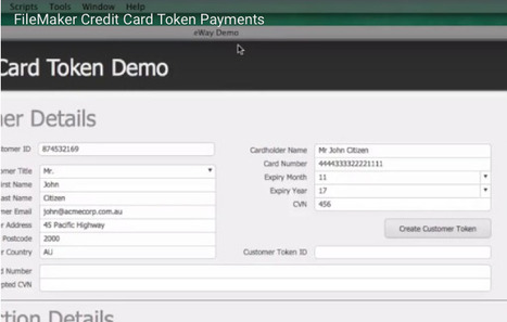Credit Card Tokens and Payment Processing Video with FileMaker | Learning Claris FileMaker | Scoop.it
