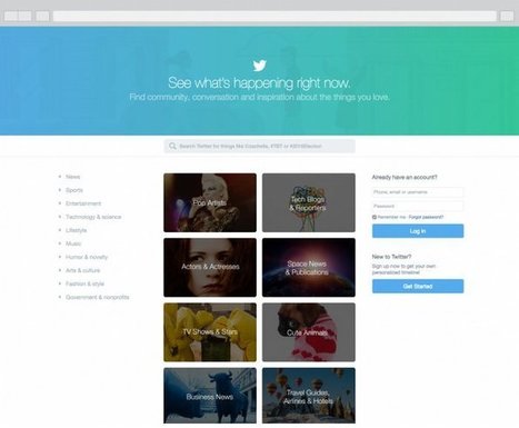 Twitter rediseña su sitio web para usuarios no conectados, ofreciendo contenido en tiempo real | GeeksRoom | Seo, Social Media Marketing | Scoop.it