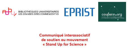 L’ADBU, EPRIST et Couperin soutiennent le mouvement « Stand Up for Science » | La Bibliothèque de l'École nationale des chartes-PSL vous accompagne dans la préparation aux concours | Scoop.it