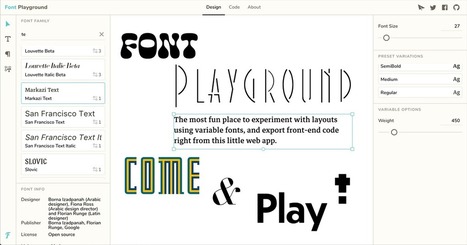 Play with variable fonts! | Bonnes Pratiques Web & Cloud | Scoop.it