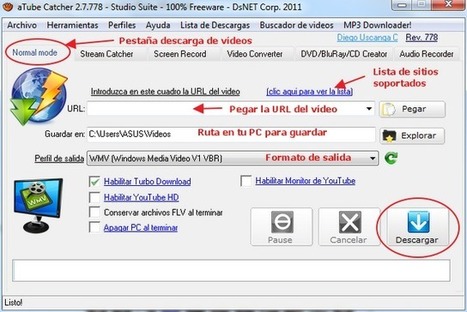 En la nube TIC: Descarga y búsqueda de vídeos/audios con aTube Catcher | Docentes y TIC (Teachers and ICT) | EduTIC | Scoop.it