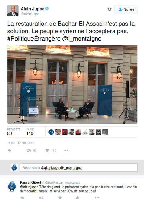 Propos d'Alain Juppé sur la Syrie et son président | Actualités France | Scoop.it
