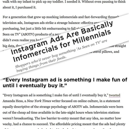 Is "As Seen On Instagram" Our Generation's "As Seen On Tv"? Interesting Read On Racked - "Instagram Ads Are Basically In... - #63030 | 1001 Creative ideas ! | Scoop.it