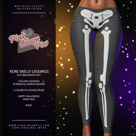 Kore Skelly Leggings October 2021 Group Gift by Pink Cream Pie | Teleport Hub - Second Life Freebies | Second Life Freebies | Scoop.it