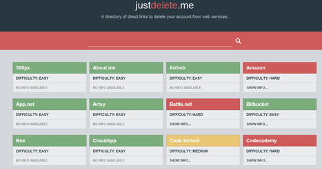 Just Delete Me | A directory of direct links to delete your account from web services. | Going social | Scoop.it