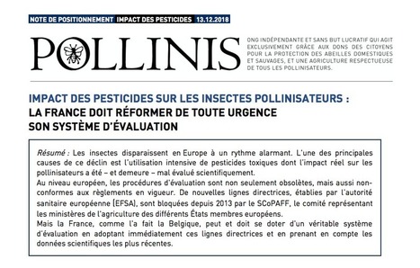 Impact des pesticides sur les insectes pollinisateurs : la France doit réformer de toute urgence son système d'évaluation | Variétés entomologiques | Scoop.it