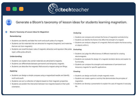 How to use Bloom’s Taxonomy AI prompts for lesson design | Help and Support everybody around the world | Scoop.it