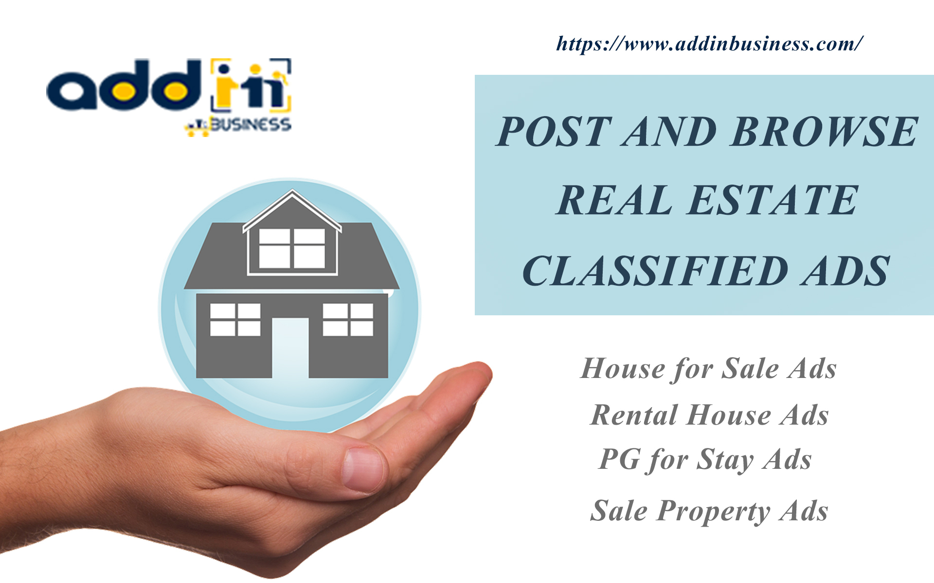 Classified ads. Real Estate classifieds. Real Estate advertisement. Post ads