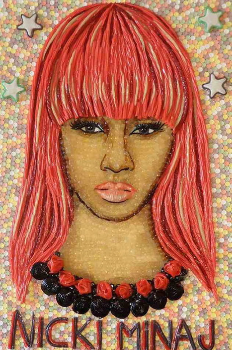 Celebrity Portraits Made from 5,000 Sweets Taste as Good as They Look | Strange days indeed... | Scoop.it