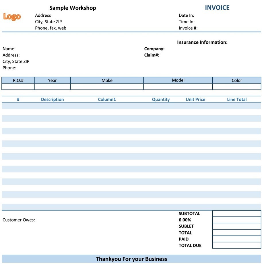 Retail Invoice Template